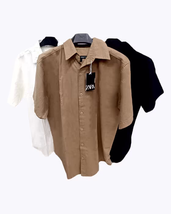 ست لباس و شلوارک لنین zara